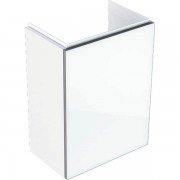 Тумба для раковины Geberit Acanto с одной дверью и сифоном ДСП  белый ультраглянцевый/белое глянцевое стекло 500.607.01.2