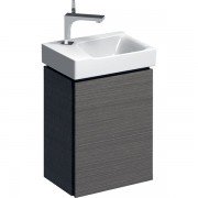 Тумба для раковини Geberit Xeno² з одними дверима ЛДСП сірий/меламін деревна структура 500.502.43.1
