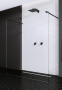 Стінка душова Radaway Modo X I Black Walk-in 160 см чорний/прозоре скло 388364-54-01