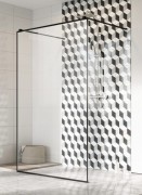 Стінка душова Radaway Modo X I Black Frame Walk-in 130 см чорний/скло Frame 388334-54-58