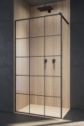 Стенка душевая Radaway Modo X II Black Factory Walk-in 130 см черный/стекло Factory 389334-54-55