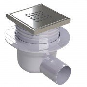 Зливний трап для душу Prevex Cubo з литою сталевою решіткою 106x106 мм WDR-110-01-4402-01