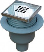 Зливний трап для душу Prevex Cubo з литою сталевою решіткою 106x106 мм  WDR-110-01-4412-01