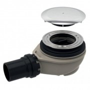 Сифон для душового піддону Geberit d 90 з кришкою зливного отвору глянцевий хром 150.552.21.1