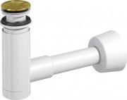 Сифон для раковини Prevex EasyClean телескопічний click-clack d40 метал золото 1512417