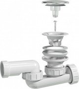 Сифон для душового піддону Prevex d52 мм click-clack зі зливною трубою 32 мм 3212007