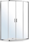 Душова кабіна Eger Iris 90x90 з піддоном профіль хром/прозоре скло 599-142