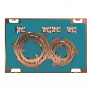 Панель змиву для унітазу Geberit Sigma21 подвійний змив декоративні кільця червоне золото/панель і клавіші на замовлення 115.650.00.1