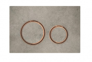 Панель смыва для унитаза Geberit Sigma21 двойной смыв декоративные кольца красное золото/панель и клавиши бетон 115.650.JV.1
