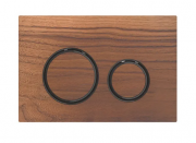 Панель змиву для унітазу Geberit Sigma21 подвійний змив декоративні кільця хромований чорний/панель і клавіші чорний горіх 115.651.JX.1