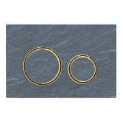 Панель змиву для унітазу Geberit Sigma21 подвійний змив декоративні кільця латунь/панель і клавіші сланець Mustang 115.652.JM. 1