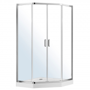 Душова кабіна Eger Iris 100x100 з піддоном профіль хром/прозоре скло 599-143