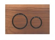 Панель смыва для унитаза Geberit Sigma21 двойной смыв декоративные кольца хромированный черный/панель и клавиши черный орех 115.651.JX.1