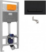 Система инсталляции Imprese 3 в 1 с бачком и черной панелью смыва Pani i8122B