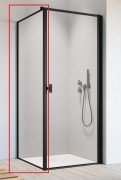 Стінка душова Radaway Nes Black KDJ I Frame S1 100 см чорний/скло Frame 10039100-54-56