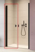 Душові двері Radaway Nes 8 Black DWD I 40 лівобічні чорний/прозоре скло 10077040-54-01L