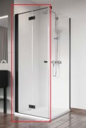 Душові двері Radaway Nes 8 Black KDJ B 100 лівобічні чорний/прозоре скло 10075100-54-01L
