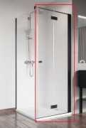 Душевые двери Radaway Nes 8 Black KDJ B 90 правосторонние черный/прозрачное стекло 10075090-54-01R