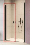 Душові двері Radaway Nes 8 Black DWD I 40 лівобічні чорний/прозоре скло 10077040-54-01L