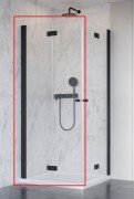Душові двері Radaway Nes 8 Black KDD B 90 лівобічні чорний/прозоре скло 10074090-54-01L