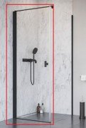 Душові двері Radaway Nes 8 Black KDJ I 90 лівобічні чорний/прозоре скло 10072090-54-01L