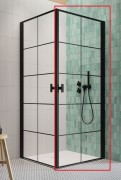 Душевые двери Radaway Nes 8 Black KDD I Factory 80 правосторонние черный/стекло Factory 10071080-54-55R