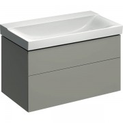 Тумба для раковини Geberit Xeno² з двома висувними ящиками ДСП сірий/матове покриття 500.509.00.1