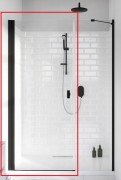 Душевые двери Radaway Nes 8 Black DWS 69,5 левосторонние черный/прозрачное стекло 10078110-54-01L