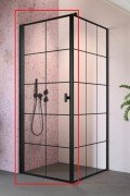 Душові двері Radaway Nes 8 Black KDJ I Factory 80 лівобічні чорний/скло Factory 10072080-54-55L