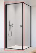 Душевые двери Radaway Nes 8 Black KDJ I Frame 100 левосторонние черный/стекло Frame 10072100-54-56L