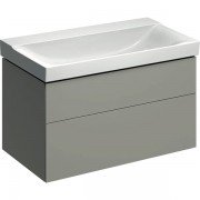 Тумба для раковины Geberit Xeno² с двумя выдвижными ящиками ДСП серый/матовое покрытие 500.509.00.1