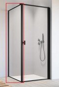Стенка душевая Radaway Nes 8 Black KDJ I Frame S1 80 см черный/стекло Frame 10089080-54-56