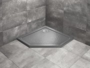Душовий піддон Radaway Doros PT Stone Anthracite 80х80 під камінь акрил антрацит SDRPT8080-01-64S