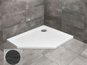 Душовий піддон Radaway Doros PT E Stone Anthracite 100х90 правобічний під камінь акрил антрацит SDRPT1090-01-64SR