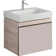 Тумба для раковини Geberit Citterio з одним висувним ящиком ДСП бежеве глянцеве скло/бежевий дуб 500.556.JI.1