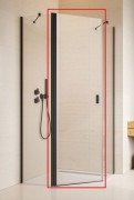 Душевые двери Radaway Nes Black PTJ 57 левосторонние черный/прозрачное стекло 10052000-54-01L