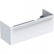 Тумба для подвійної раковини Geberit myDay з одним висувним ящиком ДСП білий/високоглянцеве покриття 824130000