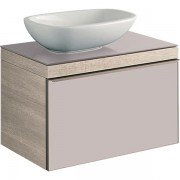 Тумба для раковины Geberit Citterio с одним выдвижным ящиком ДСП бежевый/бежевый дуб 500.558.JI.1