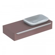 Тумба для раковины Geberit myDay с одним выдвижным ящиком ДСП/МДФ серо-коричневый/высокоглянцевое покрытие 824161000