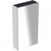 Шкафчик подвесной Geberit Acanto 45х82 см с одной дверью ДСП белый глянцевый/глянцевое стекло 500.639.01.2