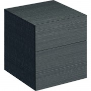Шафка підвісна Geberit Xeno² 45х51 см з двома висувними ящиками ДСП сірий/меламін деревна структура 500.504.43.1