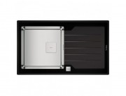 Мойка для кухни Teka Diamond 1B 1D 86 86х51 см нержавеющая сталь/черное стекло 115100011