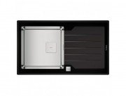 Мийка для кухні Teka Diamond 1B 1D 86 86х51 см нержавіюча сталь/чорне скло 115100011