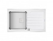 Мийка для кухні Teka Diamond 1B 1D 86 86х51 см нержавіюча сталь /біле скло 115100012