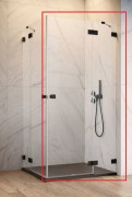 Душові двері Radaway Essenza Pro Black KDD 80 правосторонні чорний/прозоре скло 10096080-54-01R