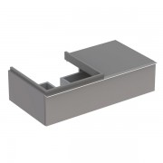 Тумба для раковины Geberit iCon с одним выдвижным ящиком и полкой ДСП платиновый/высокоглянцевое покрытие 840492000