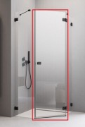 Душові двері Radaway Essenza Pro Black PTJ 57 правосторонні чорний/прозоре скло 10100000-54-01R
