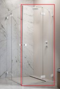 Душові двері Radaway Essenza Pro White KDD 90 правосторонні білий/прозоре скло 10096090-04-01R