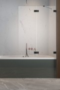 Шторка для ванной Radaway Essenza Pro Black PND II 120 см правая черный/прозрачное стекло 10102120-54-01R