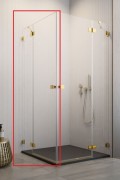 Душові двері Radaway Essenza Pro Gold KDD 80 лівобічні золото/прозоре скло 10096080-09-01L
